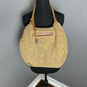 Brighton London groove kinley hobo Tan Woven Shoulder Bag‎